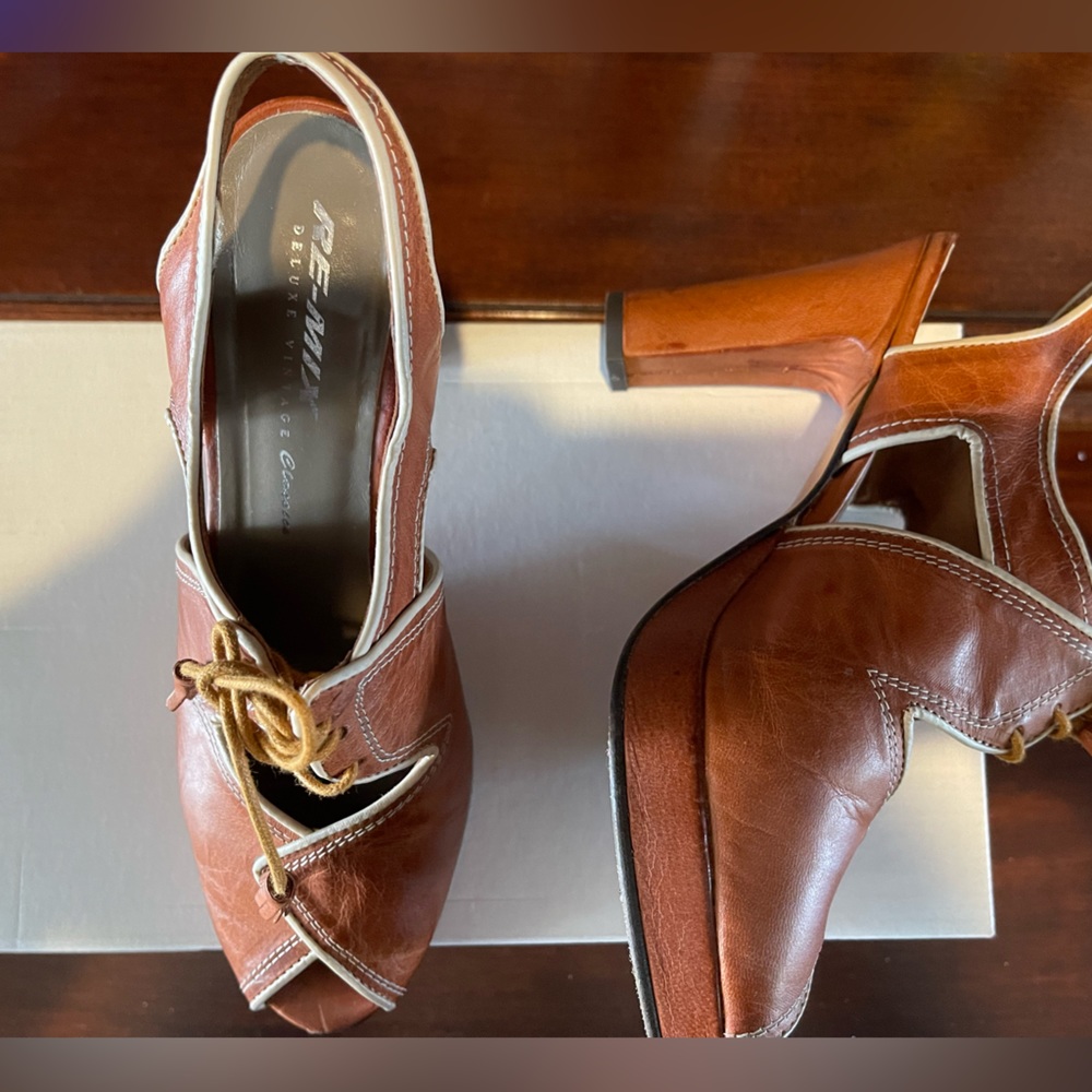 Re-Mix Deluxe vintage platform open toe sling